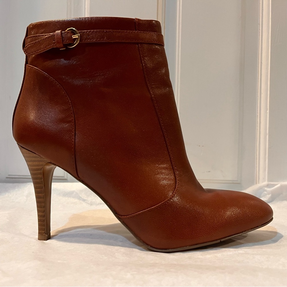 Nine West Brown Leather Ankle Boots size 8.5